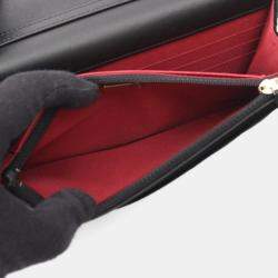 مملوكة مسبقًا حقيبة كتف شانيل فرو أسود مخملي