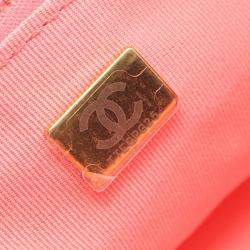 Pre Owned Chanel Vanity Case Pink Tone Lambskin Leather Shoulder Bag