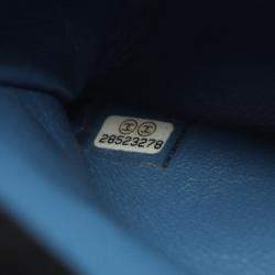 Pre Owned حقيبة كتف شانيل كلاسكيه مزدوجة قلاب قماش الدينيم الأزرق