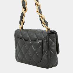 Pre Owned Chanel Black Small Quilted Lambskin Funky Town Flap