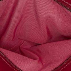 مملوكة مسبقًا حقيبة شانيل فلاب جلد حمل وتويد سي سي أحمر