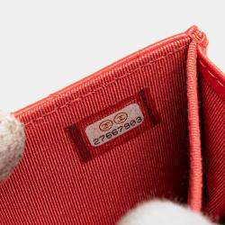 مملوكة مسبقًا Chanel Red Quilted Lambskin Flap Card Holder on Chain