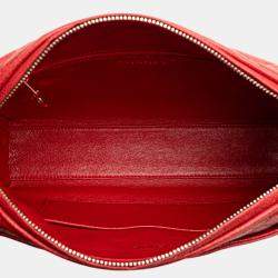 مملوكة مسبقًا حقيبة كاميرا سلسلة كافيار مبطن سي سي حمراء شانيل