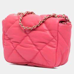 مملوكة مسبقًا Chanel Pink Mini Quilted Calfskin Bubbly Flap