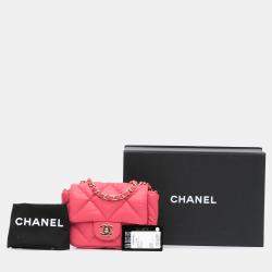 مملوكة مسبقًا Chanel Pink Mini Quilted Calfskin Bubbly Flap