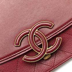 مملوكة مسبقًا Chanel Red Medium Calfskin Coco Curve Flap