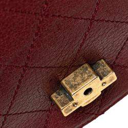 مملوكة مسبقًا Chanel Red Medium Calfskin Coco Curve Flap