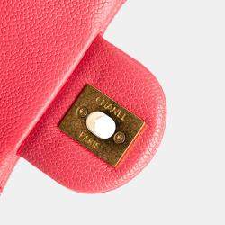 مملوكة مسبقًا حقيبة شانيل كافيار وردي قلب صغير مبطنة فلاب