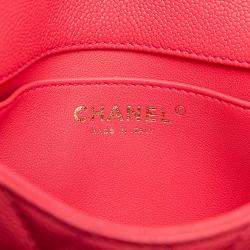 مملوكة مسبقًا حقيبة شانيل كافيار وردي قلب صغير مبطنة فلاب