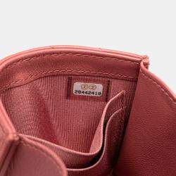 Pre Owned Chanel Pink Mini Chevron Lambskin Trendy CC Chain Wallet