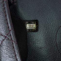 Pre Owned Chanel Purple Small Iridescent Goatskin Rainbow Hardware Double Carry Waist Chain Flap