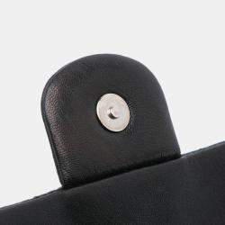 Pre Owned Chanel Black Large Lambskin Chain Around Flap