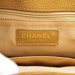 Pre Owned Chanel Brown Caviar Petite Shopping Tote