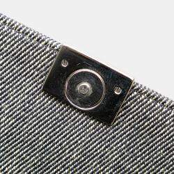 Pre Owned Chanel CC Choco Bar Denim Chain Flap