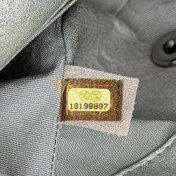 Pre Owned Chanel Silver Mini Perforated Lambskin Punch Flap