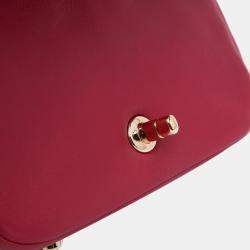 Pre Owned Chanel Pink Mini Quilted Lambskin Carry Chic Flap