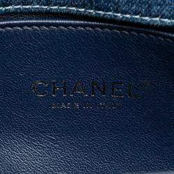 مملوكة مسبقًا حقيبة بوي شانيل دينيم وتويد زرقاء متوسطة