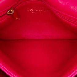 Pre Owned Chanel Pink Small Quilted Lambskin On And On Chain Flap