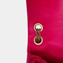 Pre Owned Chanel Pink Small Quilted Lambskin On And On Chain Flap