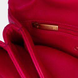 Pre Owned Chanel Pink Small Quilted Lambskin On And On Chain Flap