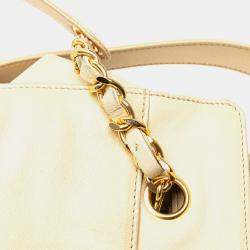 مملوكة مسبقًا حقيبة سلسلة شانيل سي سي جلد حمل بني