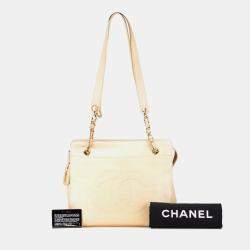 مملوكة مسبقًا حقيبة سلسلة شانيل سي سي جلد حمل بني