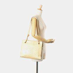 مملوكة مسبقًا حقيبة سلسلة شانيل سي سي جلد حمل بني