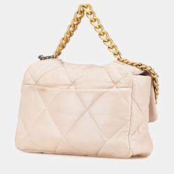 Pre Owned Chanel Brown Large Lambskin 19 Flap