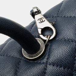 Pre Owned حقيبة شانيل بلو كبيرة كافيار كوكو بيد علوية