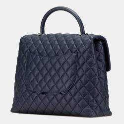 Pre Owned حقيبة شانيل بلو كبيرة كافيار كوكو بيد علوية