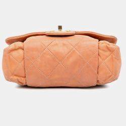 مملوكة مسبقًا Chanel Orange Small Aged Calfskin Chic Quilt Flap