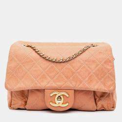 مملوكة مسبقًا Chanel Orange Small Aged Calfskin Chic Quilt Flap