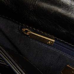 مملوكة مسبقًا Chanel Black Crumpled Calfskin En Vogue Rope Flap