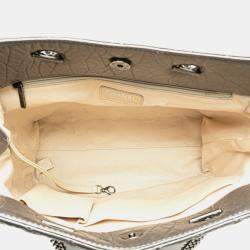 Pre Owned Chanel Silver Reissue 2.55 Quilted Aged Calfskin Tote