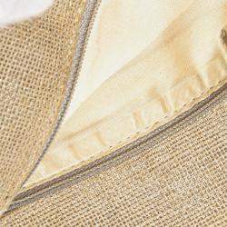 Pre Owned حقيبة شانيل سلسلة كتان بنية CC مخيطة