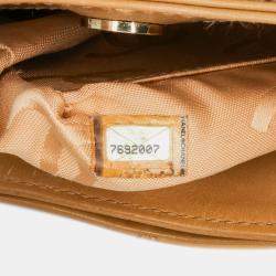 مملوكة مسبقًا حقيبة شانيل سيسي جلد عجل بني وايلد ستيتش