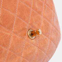 مملوكة مسبقًا Chanel Brown Medium Aged Calfskin Bubble CC Flap