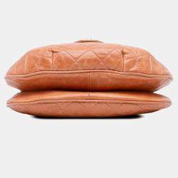 مملوكة مسبقًا Chanel Brown Medium Aged Calfskin Bubble CC Flap