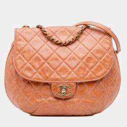 مملوكة مسبقًا Chanel Brown Medium Aged Calfskin Bubble CC Flap