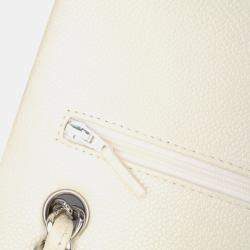 Pre Owned Chanel White Jumbo Classic Caviar Double Flap