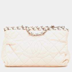 مملوكة مسبقًا Chanel Beige Mini Quilted Lambskin Chain Me Tote