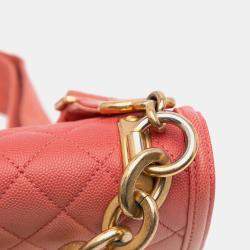 مملوكة مسبقًا Chanel Pink Medium Quilted Caviar Sunset On The Sea Flap