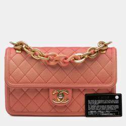 مملوكة مسبقًا Chanel Pink Medium Quilted Caviar Sunset On The Sea Flap