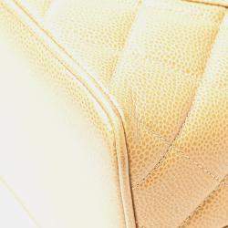 Pre Owned Chanel Brown Caviar Medallion Tote