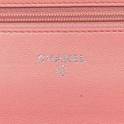 مملوكة مس بقًا محفظة شانيل سلسلة على شريط كامليا جلد خروف منقوش زهري بماركة CC