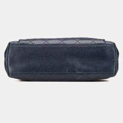 مملوكة مسبقًا حقيبة يد توتس شانيل سلسلة جيب أمامي كافيار مبطن أزرق