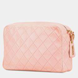 Pre Owned حقيبة شانيل كروس بودي كاميرا جلد خروف مبطن سي سي وردي