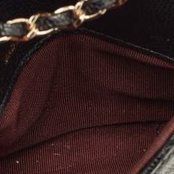 مملوكة مسبقًا Chanel Classic Black Quilted Caviar Leather Coin Purse with Chain