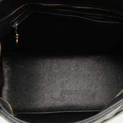 Pre Owned حقيبة يد شانيل ميداليون كافيار سوداء