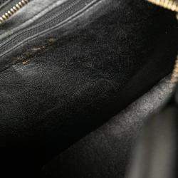 Pre Owned حقيبة يد شانيل ميداليون كافيار سوداء